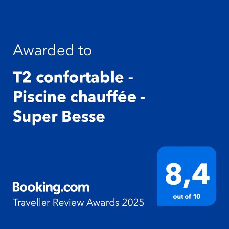 T2 confortable Piscine chauffee Super Besse appartement pied des pistes 14