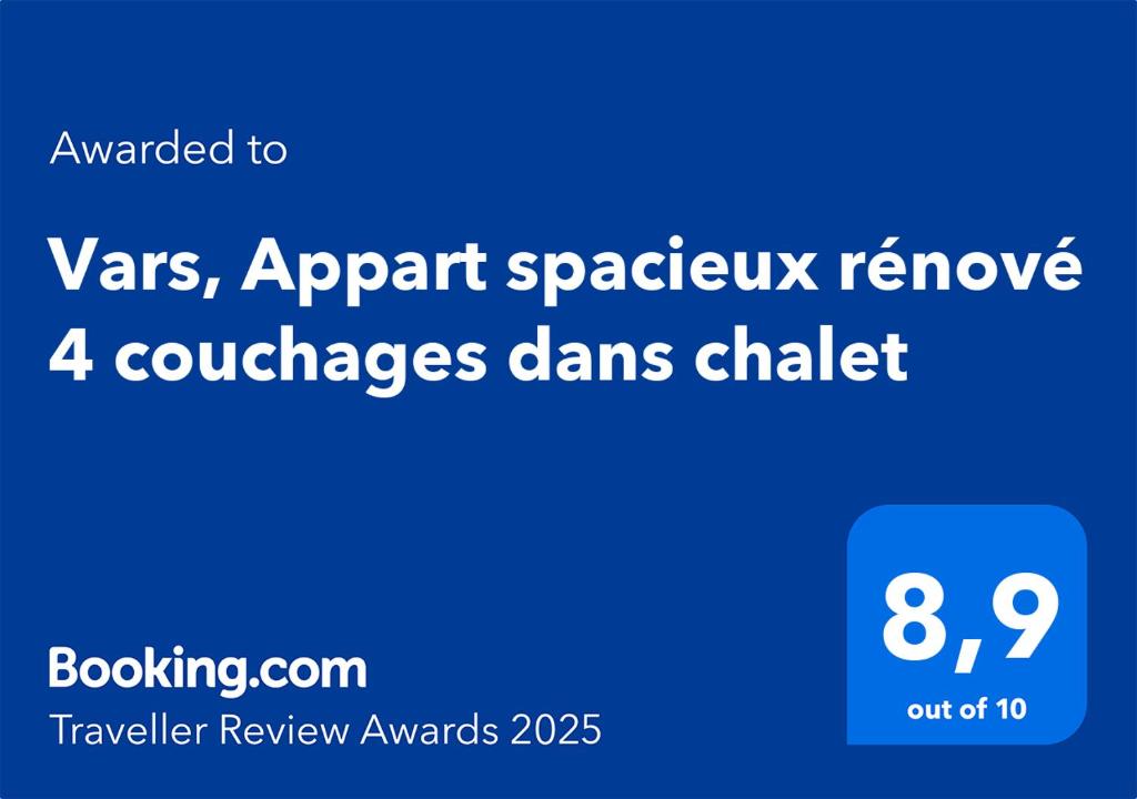 Vars Appart spacieux renove 4 couchages dans chalet appartement pied des pistes 19
