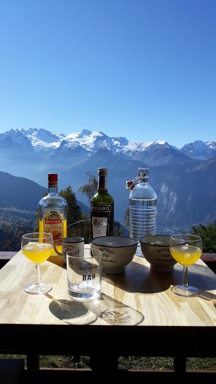 Vue exceptionnelle ALPE D HUEZ appartement pied des pistes
