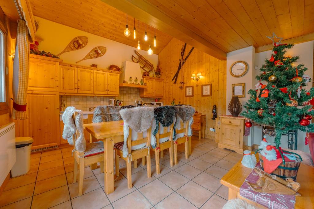 chalet Amitie familial de luxe avec JACUZZI a 150 m des pistes de ski de la Turche Parking prive WIFI fibre cheminee avec bois chalet pied des pistes 6