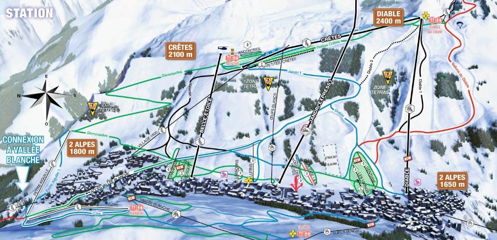 residence Plein Sud a cote Jandri express front de neige vue splendide Label 2 Alpes classe 2 etoiles Tourisme appartement pied des pistes 17